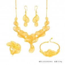 足金嬌羞含蓄馬蹄蓮套裝